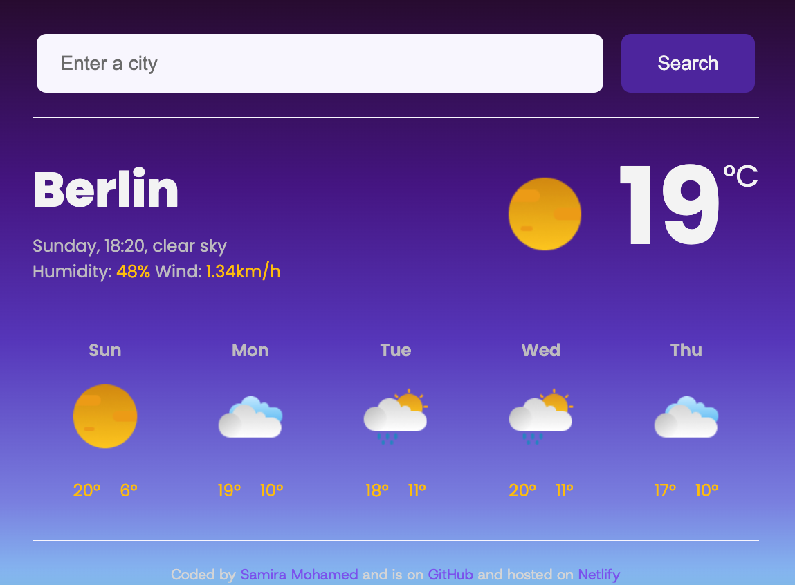 weather app